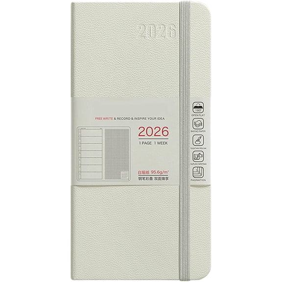 2026 Weekly & Monthly Planner - Compact Travel-Friendly Organizer with Goal-Setting Pages, Hardcover Lay-Flat Design, Premium Paper