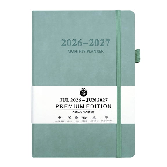 2026 Weekly & Monthly Planner Diary with Elastic Band | Versatile Note-taking Journal with Durable Binding, Stylish Design, Yearly Reflection & Goal Setting