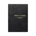 thumbnail image 1 of 2026 Weekly Monthly Planner,Pocket Academic Professional Organizer,Daily Plan Notebook with Travel Diary Function,Business Scheduling Calendar,1 PC,Black, 1 of 8