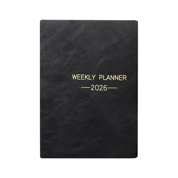 2026 Weekly Monthly Planner,Pocket Academic Professional Organizer,Daily Plan Notebook with Travel Diary Function,Business Scheduling Calendar,1 PC,Black