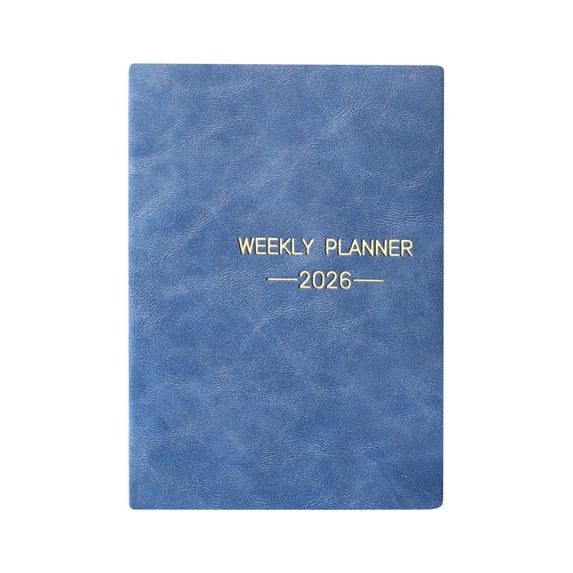 2026 Weekly Monthly Planner,Pocket Academic Professional Organizer,Daily Plan Notebook with Travel Diary Function,Business Scheduling Calendar,1 PC,Blue