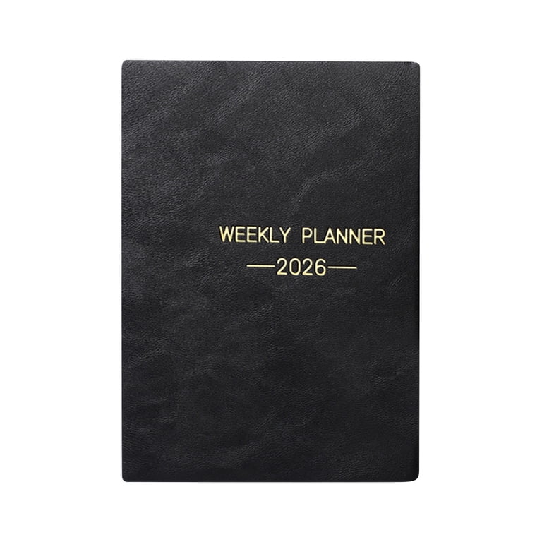 2024 Weekly & Monthly Pocket Planner - A7 Mini Agenda (4.17"x3.07"), Faux Leather Hardcover, Ink-Proof Paper, Glue Binding, Pink