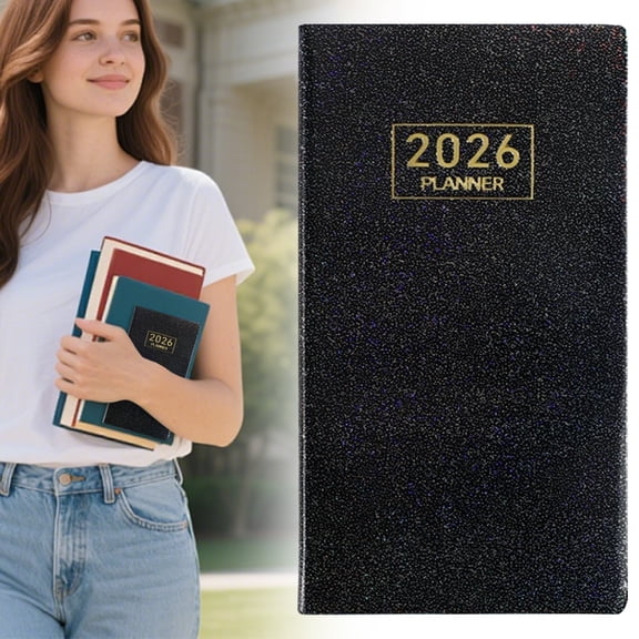 2026 Weekly Plan Sticky Notes Book With Thick Cover And Colorful Pages - Starlight Black D