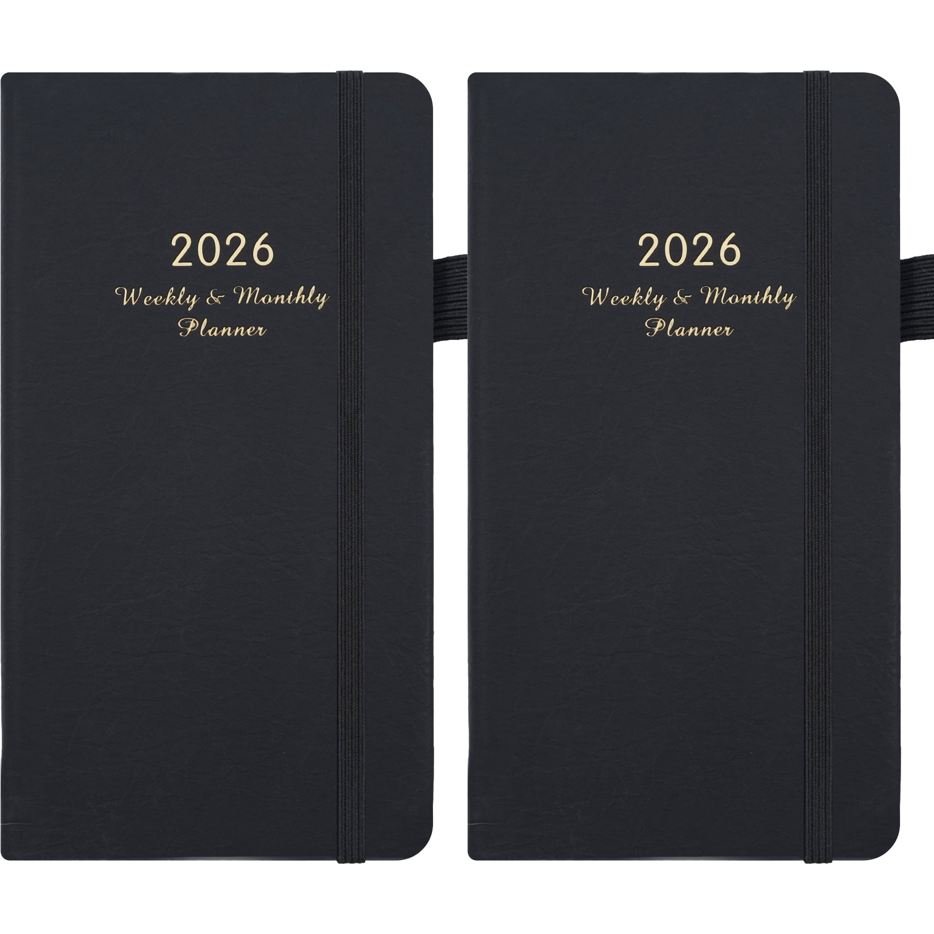 2026 Weekly Planner - 2026 Planner with Pen Holder, Jan 2026 - Dec 2026, 3.86" x 7.09" Weekly Planner/Calendar,Perfect for School Office Home Planning（2 pcs）