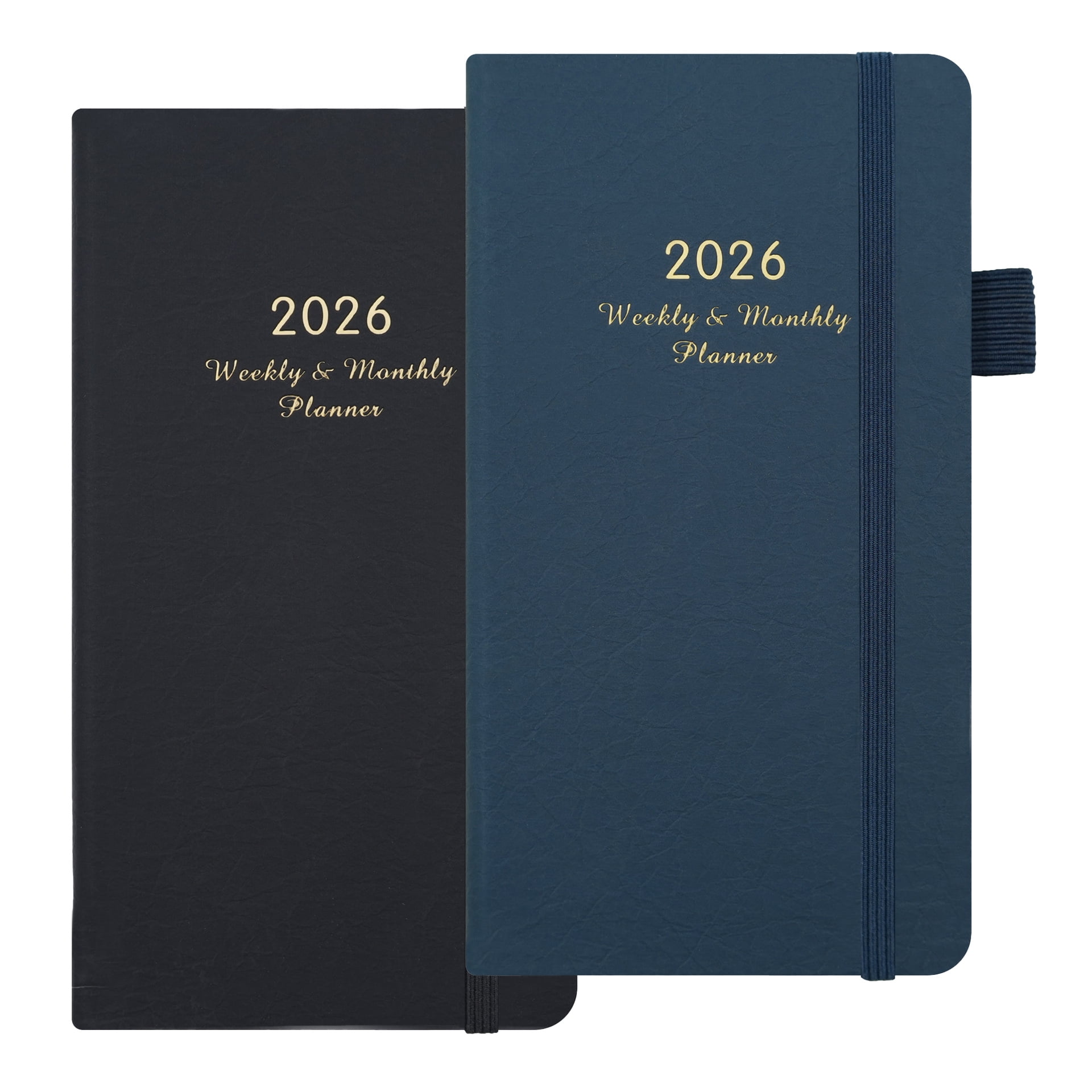 2026 Weekly Planner - 2026 Planner with Pen Holder, Jan 2026 - Dec 2026, 3.86" x 7.09" Weekly Planner/Calendar,Perfect for School Office Home Planning（2 pcs）