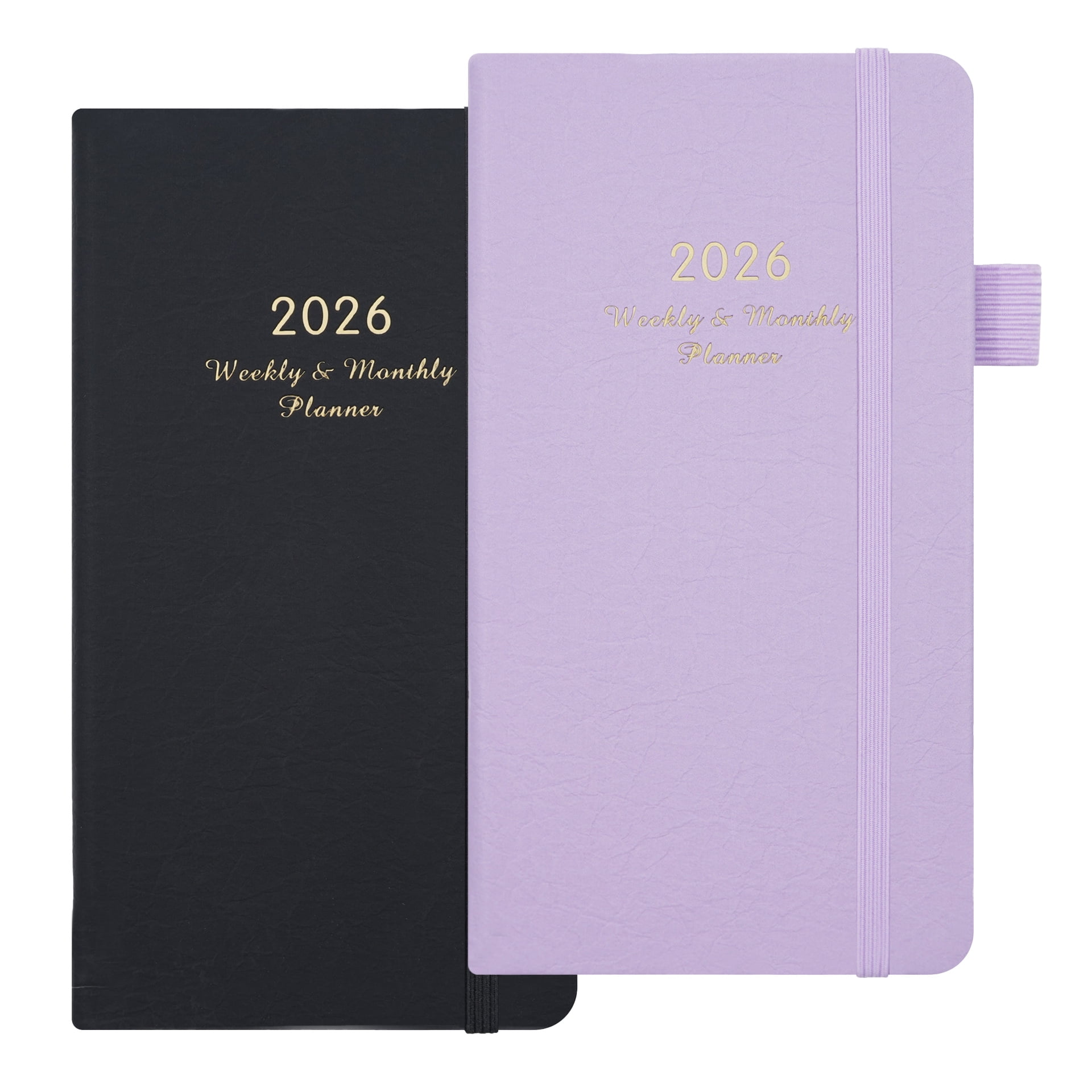 2026 Weekly Planner - 2026 Planner with Pen Holder, Jan 2026 - Dec 2026, 3.86" x 7.09" Weekly Planner/Calendar,Perfect for School Office Home Planning（2 pcs）