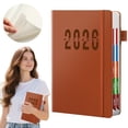 thumbnail image 1 of 2026 Weekly Planner 6.5x8.5 Medium Appointment Book with Hourly Time Slots Monthly Tabs PU Leather Cover Pen Holder Elastic Closure Weekly Monthly Calendar for Work School, 1 of 6