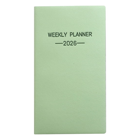 2026 Weekly Planner Notebook, A6 Mini Notepad Portable Meno Pocket Organizer for Office Supplies & Travel Journaling