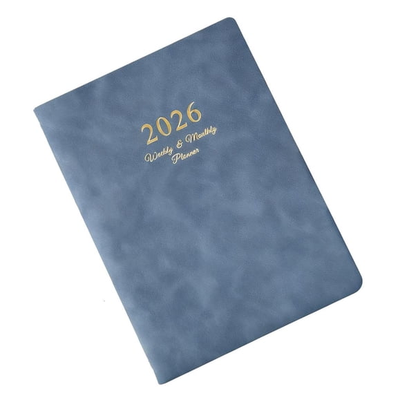 2026 Weekly Planner Refillable 6 Rings Binder Journal Notebook Weekly Monthly Academic Planner with Dated Pages