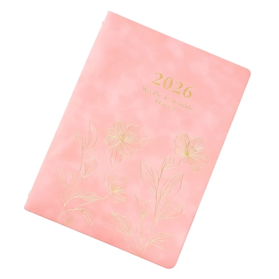 2026 Weekly Planner Refillable 6 Rings Leather Binder Journal Notebook Weekly Monthly Academic Planner with Dated Pages