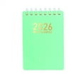 thumbnail image 1 of 2026 Weekly Planner Small Coil Book Used for Home Office School Work Study, Portable Daily Planner Notebook (Green), 1 of 2