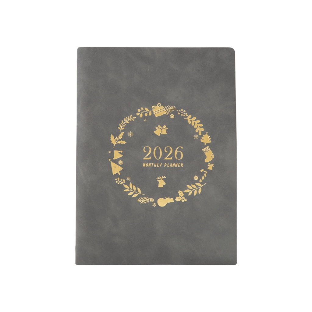 2026 Weekly Planner Notebook with Refillable 6 Rings Leather Binder Cover Dated