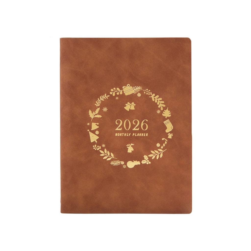 2026 Weekly Planner Notebook with Refillable 6 Rings Leather Binder Cover Dated