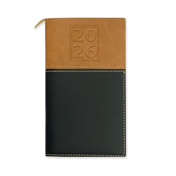 2026 Weekly Pocket Planner, Compact Calendar Organizer With Notepad, Perfect For Travel, Business, , Personal Scheduling, Brown
