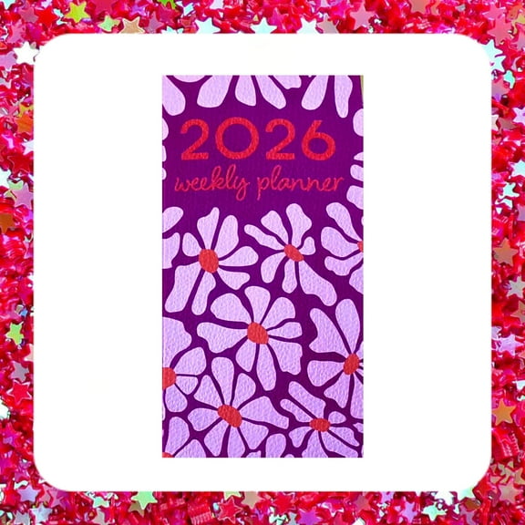 2026 Weekly Pocket-Sized Planner Agenda - Checkbook Sized - Assorted Patterns