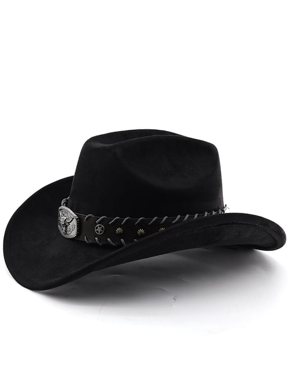 2026 Western Denim Top Hat, Curved Brim Woolen Design, Autumn Winter Style British, Jazz Cowboy Hat
