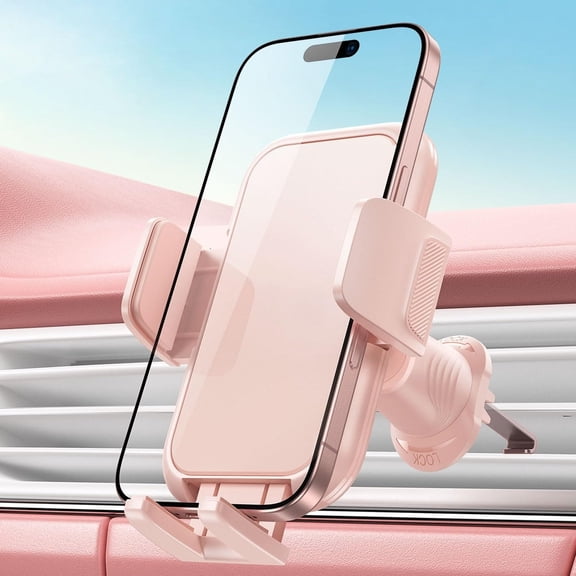 2026 Wider Clamp & Metal Hook Car Phone Holder Vent [Thick Cases Friendly] Phone Holders for Your Car Mount Gfts Automobile Hands Free Accessories for Women Men for 16 15 14 13 Pro Max