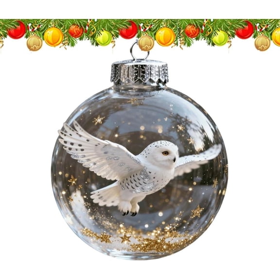 Crystal Glass Ornament, 2.75" Handcrafted 3D Animal Christmas Decoration, Sparkling Star Accents for Tree, Tabletop & Holiday Décor Gifts