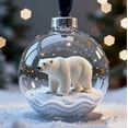 thumbnail image 1 of 2026 Wildlife Wonders Collection Crystal Glass Ornament, 2.75in Handcrafted Vivid 3D Animal Christmas Decoration, Luxury Winter Holiday Tree Décor & Gifts, Sparkling Star Accents(Bear), 1 of 1