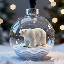 2026 Wildlife Wonders Collection Crystal Glass Ornament, 2.75in Handcrafted Vivid 3D Animal Christmas Decoration, Luxury Winter Holiday Tree Décor & Gifts, Sparkling Star Accents(Bear)