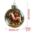 thumbnail image 1 of 2026 Wildlife Wonders Collection Crystal Glass Ornament,Horse Christmas Ornament Collection,Vivid 3D Animal Christmas Decoration,Clear Plastic Xmas Balls, Winter Tree Decor Sparkling Star Accents, 1 of 5