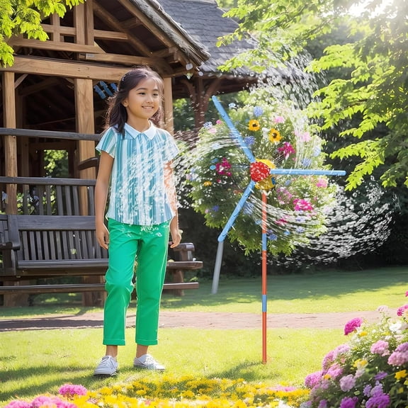 2026 Windmill Sprinkler Water Toy, 360° Rotating Outdoor Splash Play Toy, Backyard Lawn Water Sprinkler, Summer Outside Water Game for Yard & Garden
