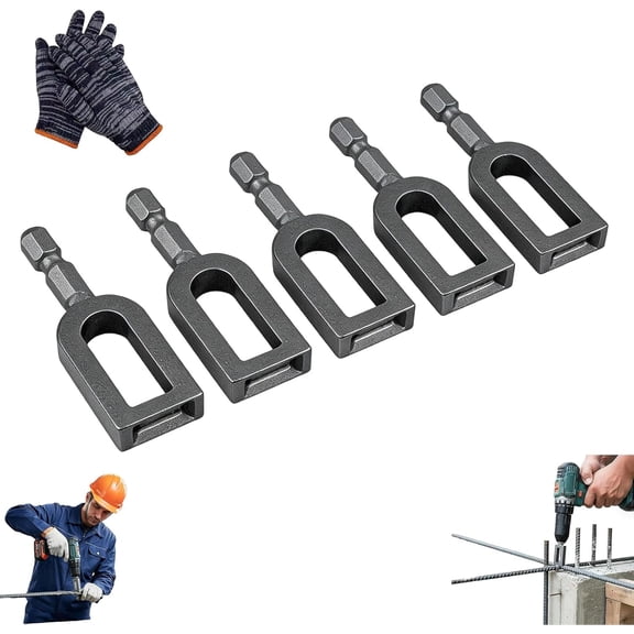 2026 Wire Twister Tool for Drill, Quick Connector Wire Terminals Power Tools, Power Drill Attachment for Wire Twisting, Fence & Construction Fastening Tool (9 Gauge,5 PCS )