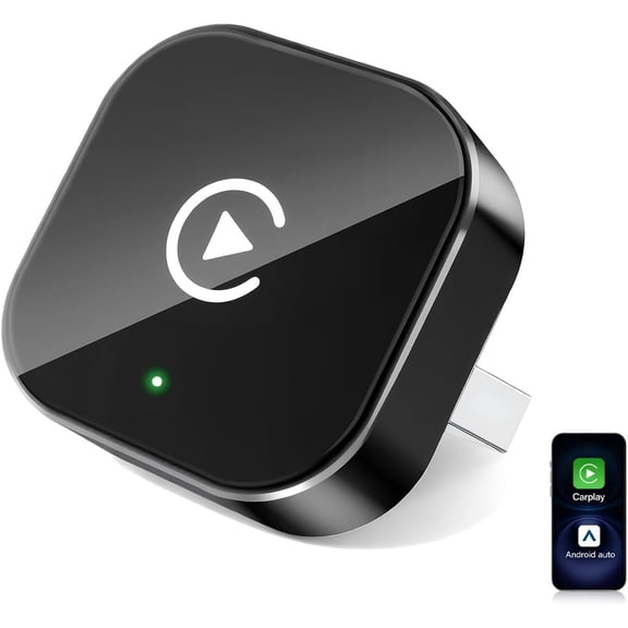 2026 Wireless Adapter, Wireless CarPlay Adapter To Wireless For Apple CarPlay And Android Auto, Mini USB Design For Plug And Play Stable Connection