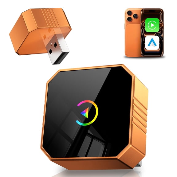 2026 Wireless CarPlay Adapter for iPhone, 2-in-1 Plug and Play Dongle Converts Wired to Wireless CarPlay & Android Auto, Fast Auto-Connect with Zero Latency, CarPlay Wireless Box