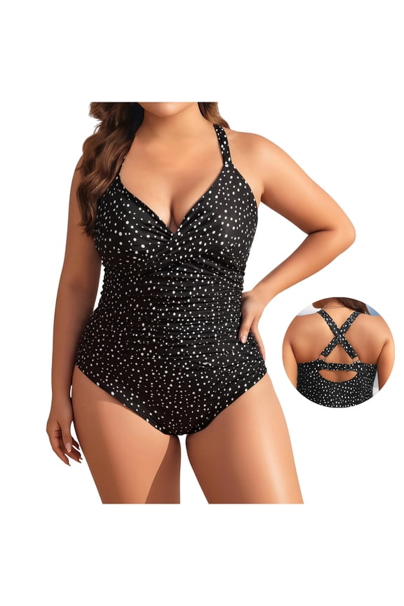 2026 Women Plus Size Swimsuits Adjustable Strap Bathing Suit for Women Full Coverage Swimwear
