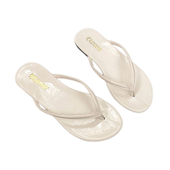 2026 Women's Flip Flops Comfortable Arch Support Summer Beach Walking Thong Cushion Sandals Ladies Outdoor Vacation Essentials Slide Shoes(White,7.5)