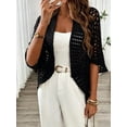 thumbnail image 1 of 2026 Womens Knitted Cardigan Loose Lightweight Summer Sweater Spring Casual Clothes Black XXL, 1 of 4