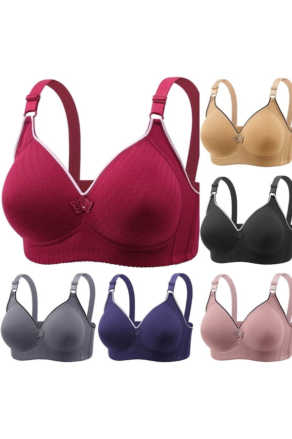 2026 Womens Wireless Bras No Underwire Upgrade Wireless Seamless Full Coverage with Adjustable Straps Beige, Size 50