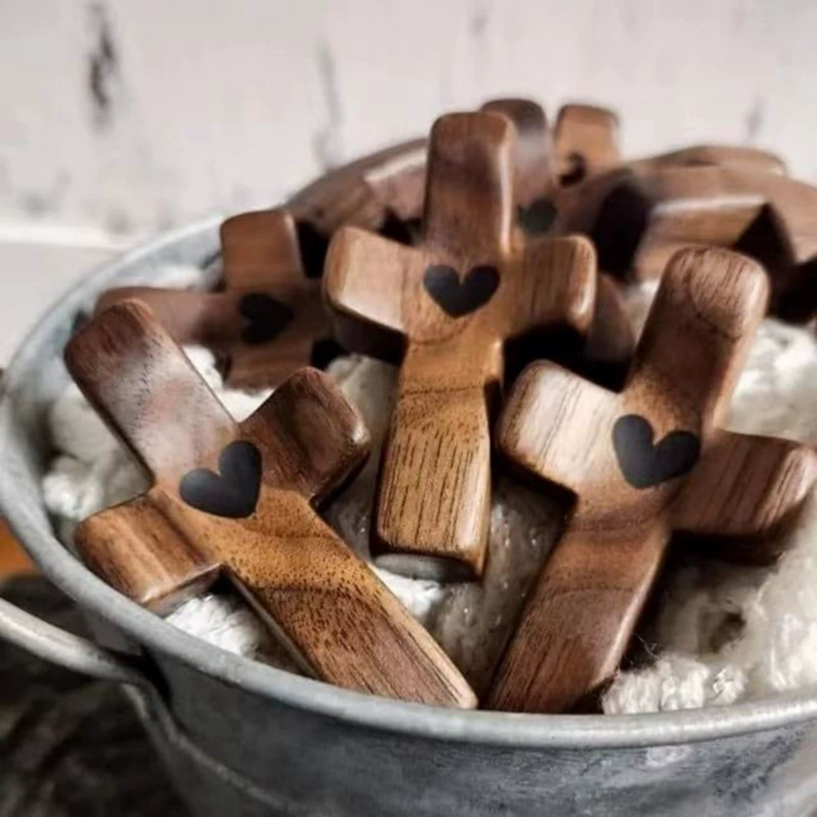 2026 Wooden Cross Fidget with Organza Bags Cross My Heart ...