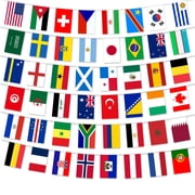 2026 World Cup 49ft String Flags, 48 Countries, Double Sided Bunting Banner