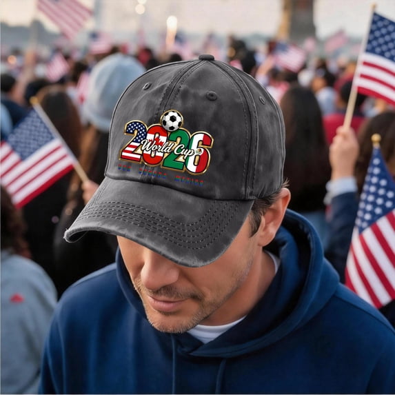 2026 World Cup BaseballHat Soccer Fan Hat USA Canada Mexico Adjustable Strap SportsHat Unisex