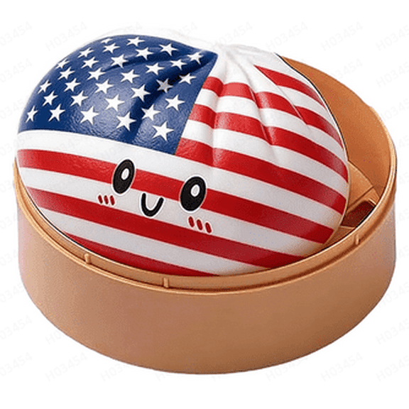 2026 Dumpling Squishy, 4Inch Rainbow Mystery National Flag Squishy Bun, Soft Squeeze Dough for Soccer Fans(United States)