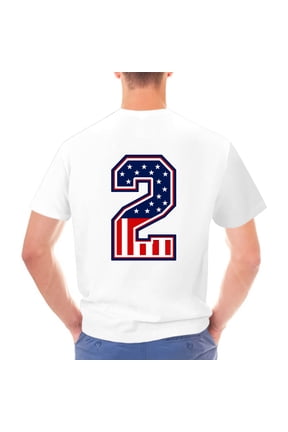 2026 World Cup Fan Gear Mens T-Shirt, USA Flag Number 2 Casual Short Sleeve Tee