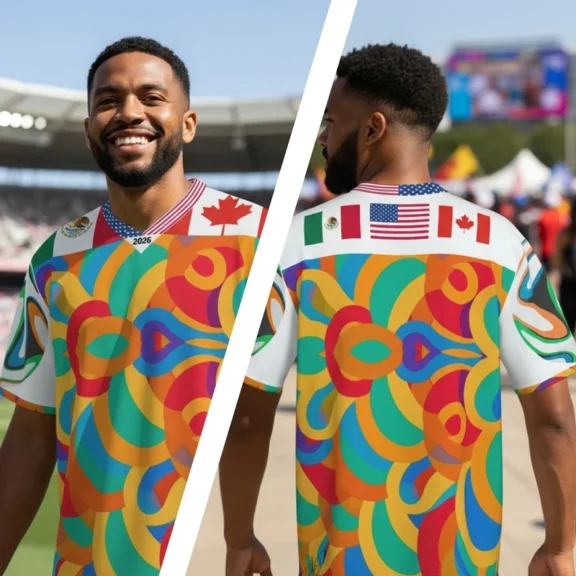 2026 World Cup Fan Shirt | Mexico USA Canada Soccer T-Shirt | Colorful Stadium W