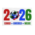 thumbnail image 1 of 2026 World Cup Flag, 3x5 ft Banner Streamer 100D Fabric for Outdoor Yard Porch Decor, Fan Zone Watch Parties, Easy Hanging Display, 1 of 5