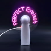 2026 World Cup LED flashing letter fan Creative advertising gift Small handheld fan Programmable letter-changing fan,USB charging device