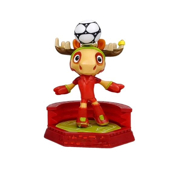 2026 World- Cup Mascot Figurines Statue 2.76 inches,Cute Elk Maple Mascot Statue Tabletop Ornament,Soccer Theme Table Decoration Centerpiece,Collectable Soccer Figures for Kids Adults and Fans