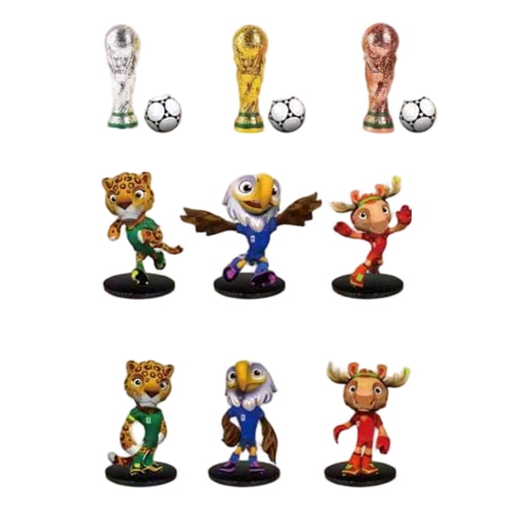 2026 World Cup Mascot Mystery Blind Box Figure, 9 Piece Character Set Collectible Soccer Tournament Figurine 2026 World Cup Fan Souvenirs & Soccer Tournament Tailgate Essentials