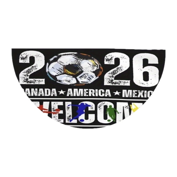 2026 World Cup Semi-Circle Flag - Outdoor Fan Celebration Decor Banner for Soccer Match Events