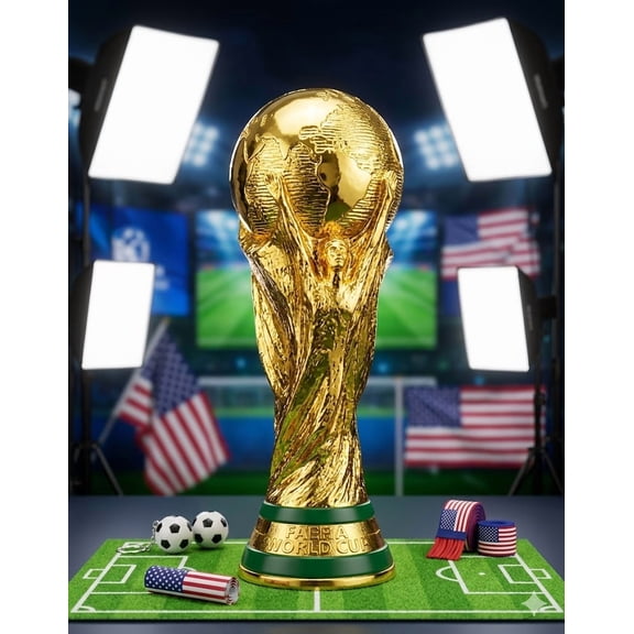 World Soccer Cup Trophy Model, Replica World Soccer Cup Trophy, World Soccer Cup , World Soccer Cup Merchandise, World Soccer Cup Decorations, World Soccer Cup Souvenir - Gifts for Soccer Fans