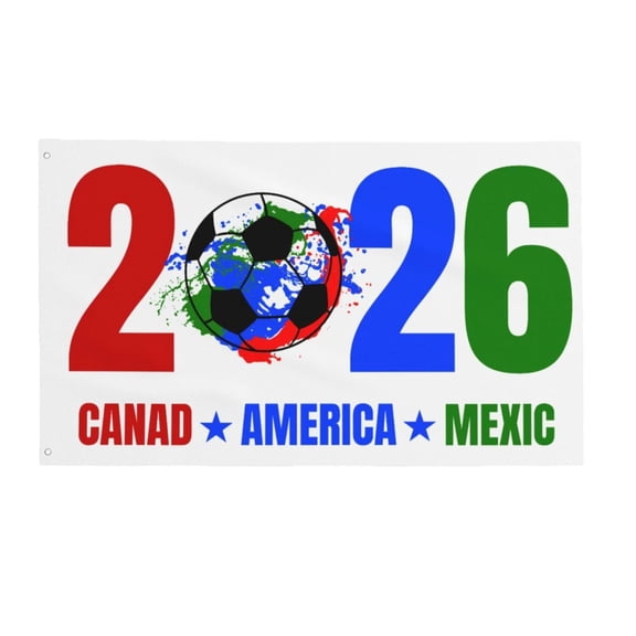 2026 World Cups Flag USA Canada And Mexico Fan Products Decoration Streamer 100D Polyester Fabric Material