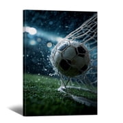 2026 World Football Cup Canvas Wall Art, Soccer Theme Banner Wall Hanging, Sports Decor for Soccer Fan Coach Player, Party Decorations, Man Cave Gifts for Him
