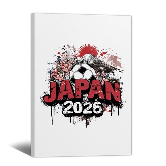 2026 World Soccer Cup Banksy Canvas Wall Art, Abstract Graffiti Street Canvas Prints with Japan Pictures Paintings for Living Room, Bedroom, Bathroom
