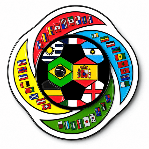 2026 World Soccer Participating Nations Interactive Magnet, Football | Soccer Souvenir, Imn de Ftbol