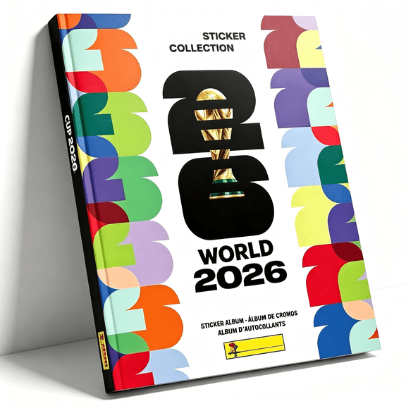 2026 World Sticker Album Collection Box, Hardcover Sticker Packs Football Cards, Album Del Soccer Stickers for Tournament Collection